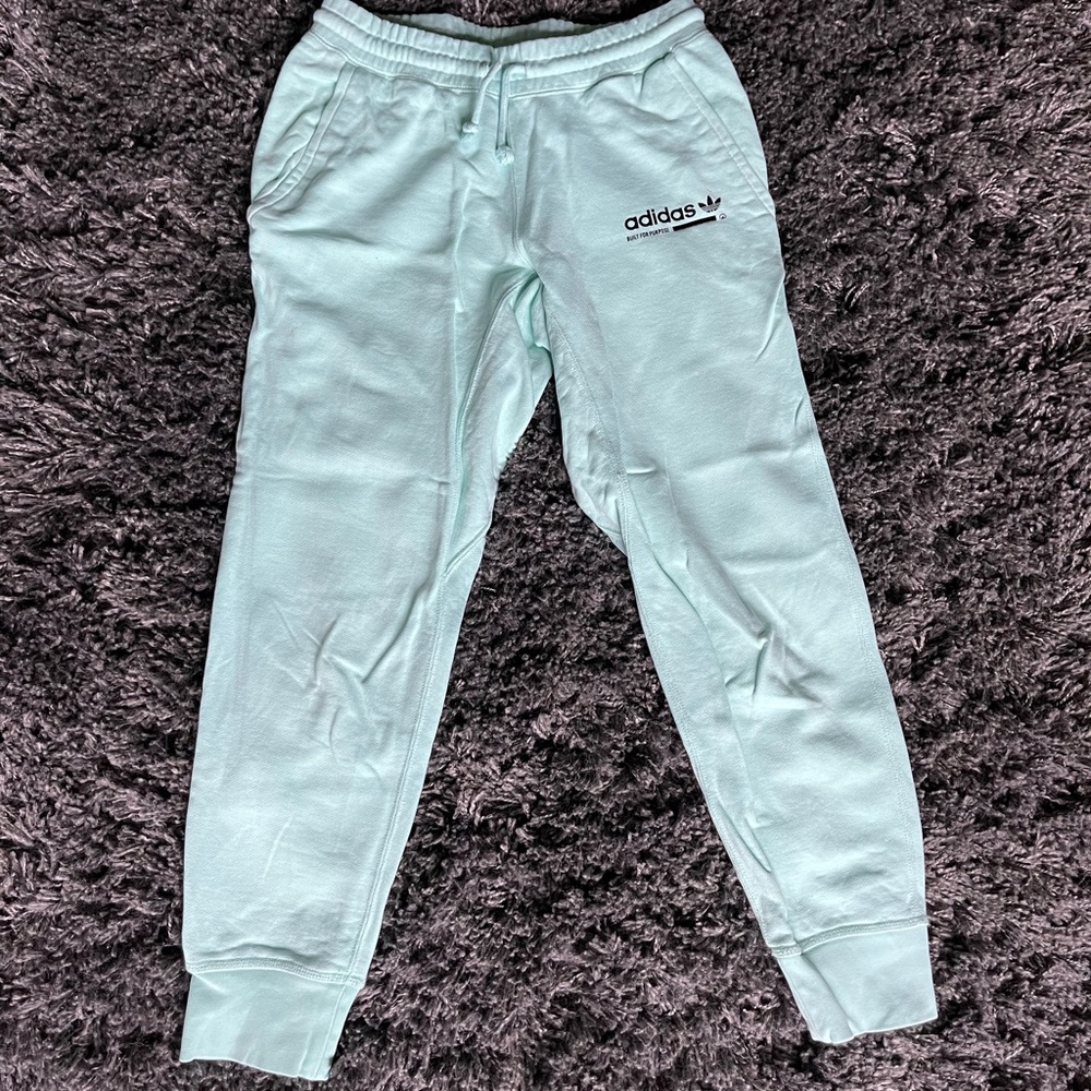 Men’s Mint Green Adidas Joggers.